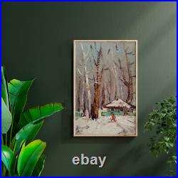 Oil Painting Walk Forest Kalenyuk A Original Framed Wall Hanging Decor nKalen375