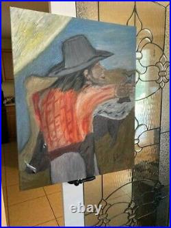 Oil Painting on Canvas, Original, Monkey Man signed MB / SALE