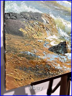 Oil Painting on Canvas Seascape Waves 40x60cm Realism Oil 2023 Handmade