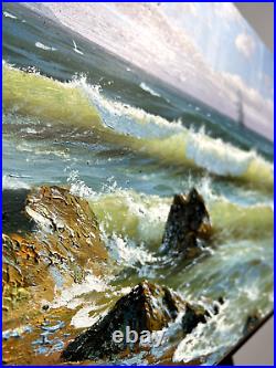 Oil Painting on Canvas Seascape Waves 40x60cm Realism Oil 2023 Handmade