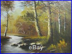 Oil Painting on Canvas by Wendy Reeves Original Forest & River Stream Scene