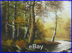 Oil Painting on Canvas by Wendy Reeves Original Forest & River Stream Scene