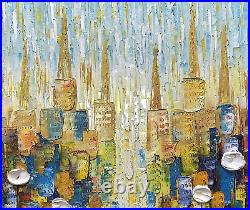 Oil Paintings On Canvas Wall Art Modern Abstract Romantic Hand-Painted 24X48