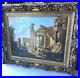 Oil-on-Canvas-Painting-Ancient-Roman-Ruins-Signed-and-Framed-01-yf