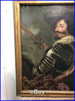 Oil on Canvas Portrait of Soldier Spain Velazquez 17th century European