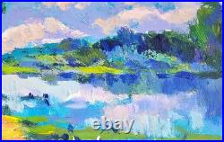Oil painting Beach Ukrainian painter canvas Unframed original Decor landscape Oil painting Beach Ukrainian painter canvas Unframed original Decor landscape