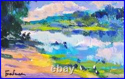 Oil painting Beach Ukrainian painter canvas Unframed original Decor landscape