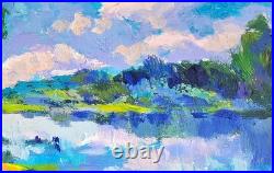 Oil painting Beach Ukrainian painter canvas Unframed original Decor landscape Oil painting Beach Ukrainian painter canvas Unframed original Decor landscape