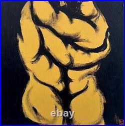 Oil painting. Contemporary art. Men. Male picture. Art figurative. Abstract