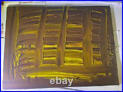 Oil painting original signed Nuclear Mayday C. Johnson On Canvas Abstract