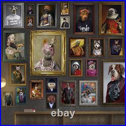 Old Painting Style Custom Cat Portrait Funny Dog Portrait Pet Funny Wall Art