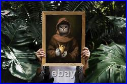 Old Painting Style Custom Cat Portrait Funny Dog Portrait Pet Funny Wall Art