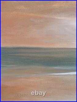 Orange Glow 16 in. X 20 in. Large New Unframed Oil On Canvas by Gina Vann