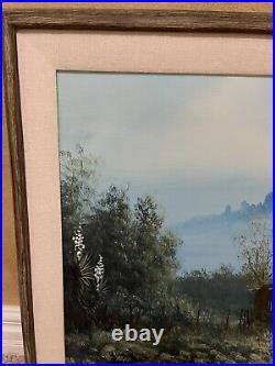 Organ Mountains New Mexico Yucca Adobe Painting Lonely Vista 24X36 Framed