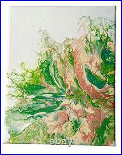 Original 11x14 Contemporary Abstract Acrylic Painting on Canvas Signed Art