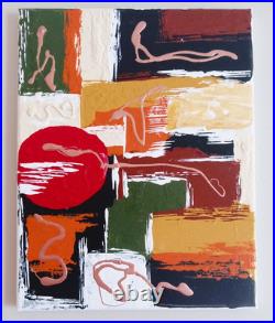 Original 11x14 Contemporary Abstract Acrylic Painting on Canvas Signed Art