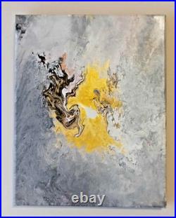 Original 11x14 Contemporary Abstract Acrylic Painting on Canvas Signed Art