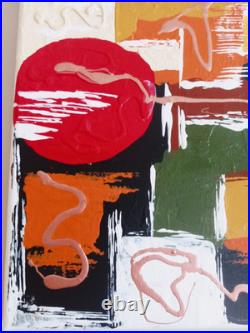 Original 11x14 Contemporary Abstract Acrylic Painting on Canvas Signed Art