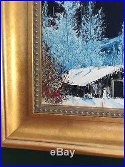 Original 1980 Bob Ross Painting Lovely oil on canvas Signed. Authentic