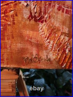 Original 30 x 20 Multiple Texured Oil Painting On Canvas Signed by Artist