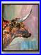 Original-Abstract-11x14-Acrylic-Animal-Canvas-Signed-Vibrant-Wall-Art-A170-01-dyrg