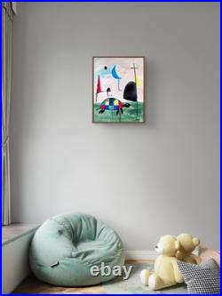 Original Abstract 11x14 Acrylic Cute Animal Art Signed Colorful Canvas Decor 141