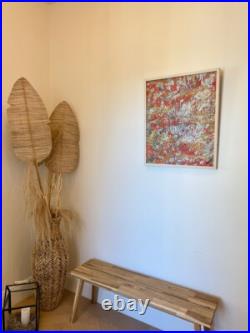 Original Abstract Acrylic Painting 28x23. Framed Signed Canvas Wall Art Decor