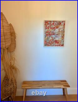 Original Abstract Acrylic Painting 28x23. Framed Signed Canvas Wall Art Decor