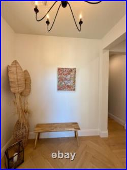 Original Abstract Acrylic Painting 28x23. Framed Signed Canvas Wall Art Decor