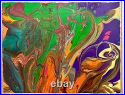 Original Abstract Acrylic Painting On Canvas