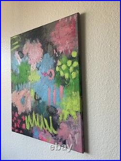Original Abstract Acrylic Painting On Canvas. 20 x 16 In