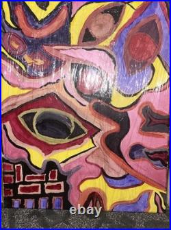 Original Abstract Acrylic Painting on Canvas, Contemporary Small Unframed Art