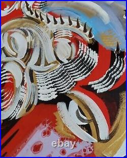 Original Abstract Art On Canvas CAGED