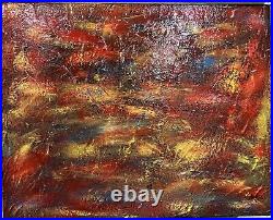 Original Abstract Art Painting On Canvas, 16x20