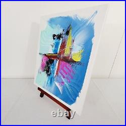 Original Abstract Art Signed Painting Decor Canvas 11x14 Under Up