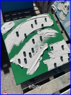 Original Abstract Art on Canvas Art Of Gemstones With Quartz Gemstones