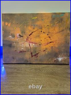 Original Abstract Contemporary Modern Art Piece On Canvas Gasoline Beautiful