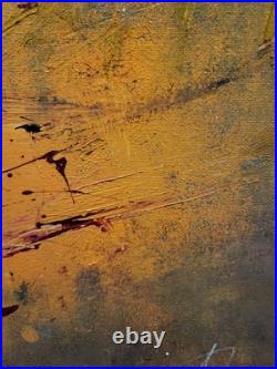 Original Abstract Contemporary Modern Art Piece On Canvas Gasoline Beautiful