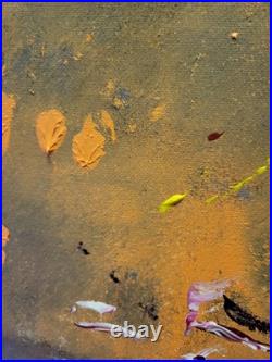 Original Abstract Contemporary Modern Art Piece On Canvas Gasoline Beautiful