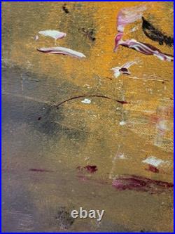 Original Abstract Contemporary Modern Art Piece On Canvas Gasoline Beautiful