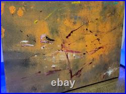 Original Abstract Contemporary Modern Art Piece On Canvas Gasoline Beautiful