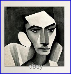 Original Abstract Man art by Rafelio Giclee Print on Canvas Unframed Modern Art