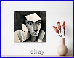 Original Abstract Man art by Rafelio Giclee Print on Canvas Unframed Modern Art