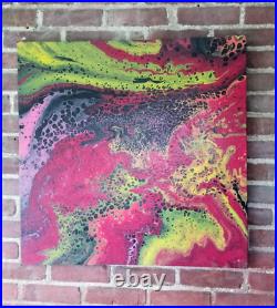Original Abstract Painting Acrylic Art on canvas signed by artist