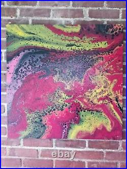 Original Abstract Painting Acrylic Art on canvas signed by artist