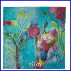 Original Abstract Painting BRIGHT & COLORFUL Art Canvas Signed #34 New Growth
