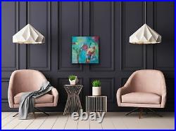 Original Abstract Painting BRIGHT & COLORFUL Art Canvas Signed #34 New Growth