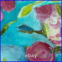 Original Abstract Painting BRIGHT & COLORFUL Art Canvas Signed #34 New Growth