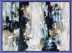 Original Abstract Painting On Canvas Ready To Hang Oil Acrylic Art 36x24 Inch