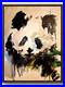 Original-Acrylic-11x14-Abstract-Panda-Painting-Signed-Neutral-Canvas-Wall-Art-64-01-lo